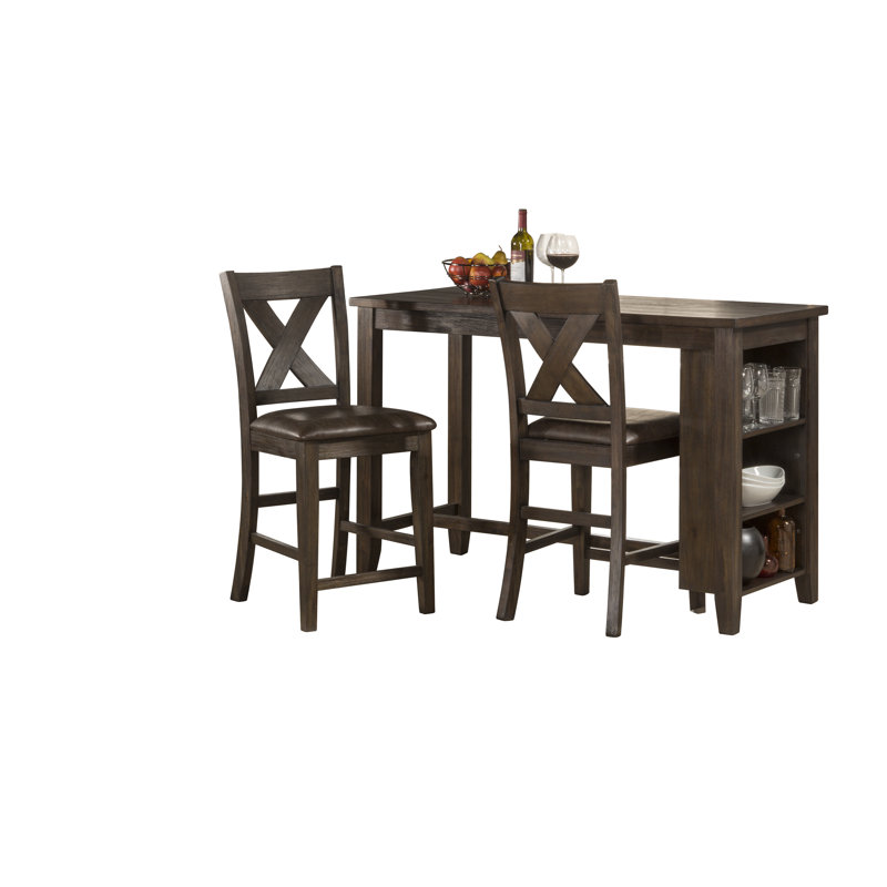 Gracie Oaks Balthrop Spencer 3 Piece Counter Height Dining Set
